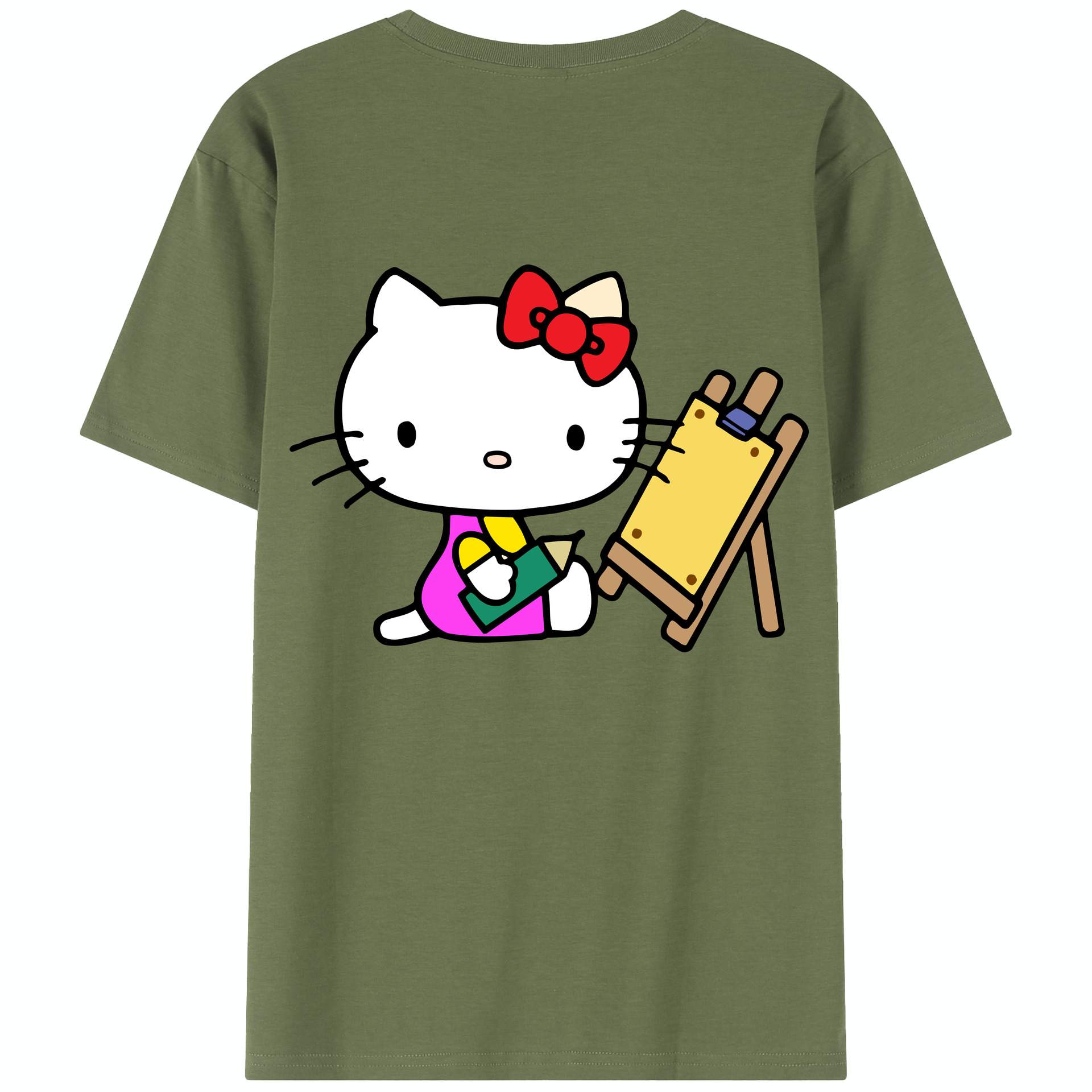 （画像用） Hello Kitty ハローキティ 綿100％半袖Tシャツ（背面プリント）